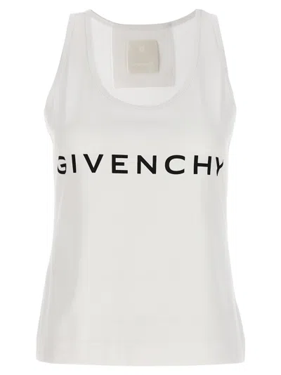 Givenchy Logo Cotton Tank Top In White
