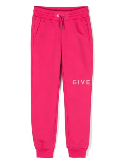 Givenchy Logo-print Track Pants In 粉色