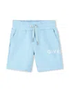 Givenchy Logo-print Track Shorts In Blue
