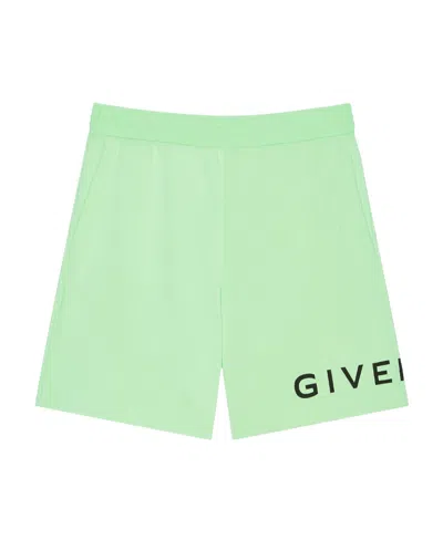 Givenchy Logo-print Track Shorts In Green