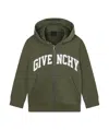 Givenchy Logo-print Zip-up Cardigan In Black