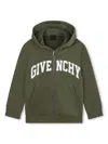 Givenchy Logo-print Zip-up Cardigan In Green