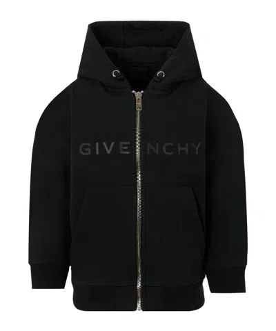 Givenchy Logo-print Zip-up Hoodie In Black