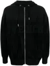 Givenchy Logo-print Zip-up Hoodie In Black