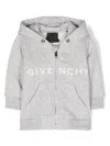 Givenchy Logo-print Zip-up Hoodie In Grey