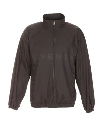 Givenchy Logo-print Zip-up Jacket In Black