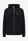 Givenchy Logo Print Zip-up Sweatshirt In Black