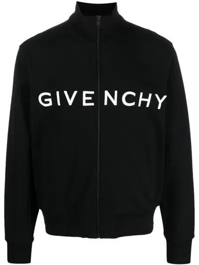 Givenchy Logo-print Zipped Jacket In Black