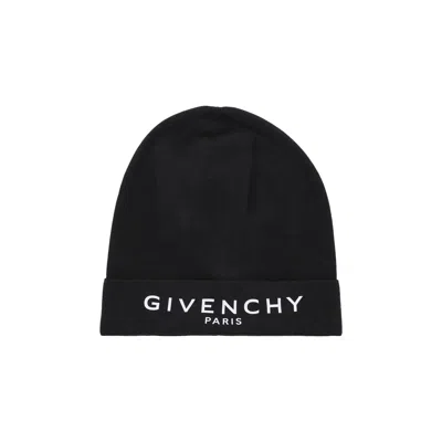 Pre-owned Givenchy Logo Printed Beanie 'black White Logo' | Multi-color | Women's Size Onesize