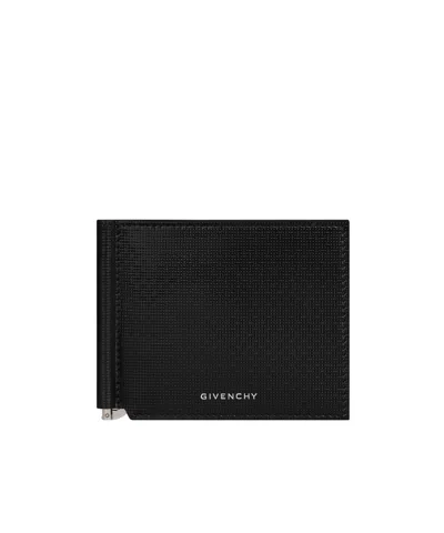 Givenchy Logo Printed Bill Clip Wallet In Black