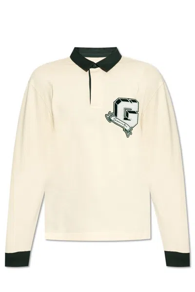 Givenchy Logo Printed Collared Sweater In Beige