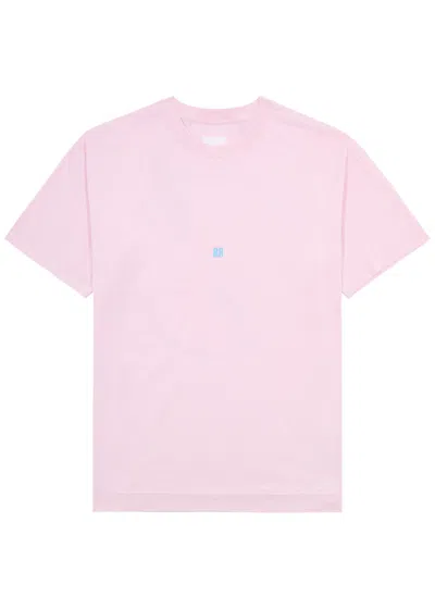 Givenchy Logo Printed Cotton T-shirt In Pink