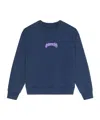 Givenchy Logo Printed Crewneck Sweater In Blue