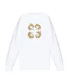 Givenchy Slim Fit Sweatshirt In Fleece With 4g Leopard Print In White