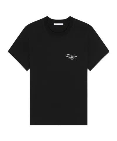 Givenchy Logo Printed Crewneck T-shirt In Black