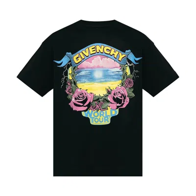 Pre-owned Givenchy Logo Printed Crewneck T-shirt 'black'