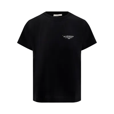 Pre-owned Givenchy Logo Printed Crewneck T-shirt 'black' | Women's Size S