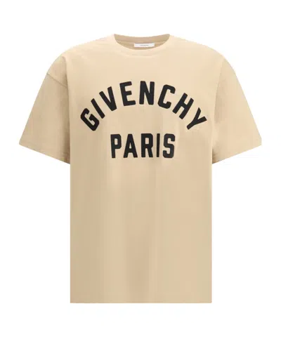 Givenchy Logo Printed Crewneck T-shirt In Neutral