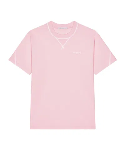 Givenchy Logo Printed Crewneck T-shirt In Pink