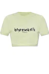 Givenchy Logo-printed Crewneck T-shirt In Verde