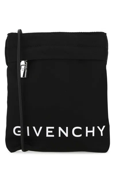 Givenchy Logo Printed Iphone Pouch In Black