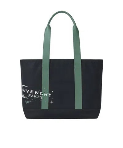 Givenchy Logo Printed Large Tote Bag In Black