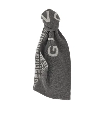 Givenchy Logo Printed Scarf In Gray