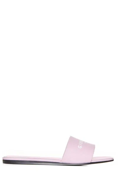 Givenchy Logo Printed Slides In Pink