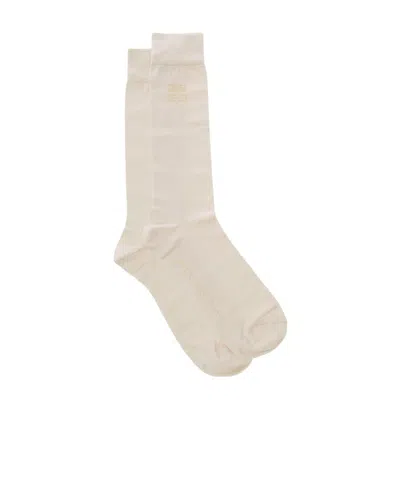 Givenchy Logo Printed Socks In Nude