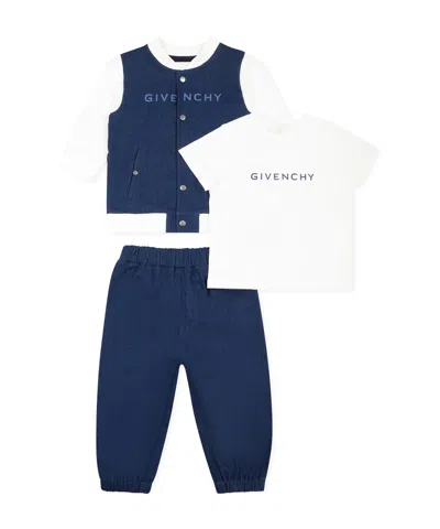 Givenchy Logo Printed Sports Set In Blue