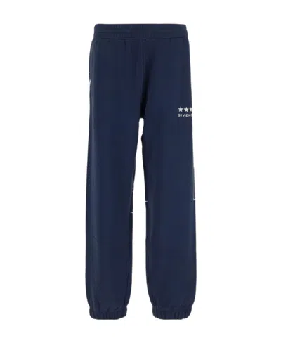 Givenchy Logo Printed Sweatpants In Blue