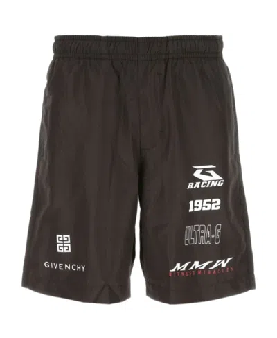 Givenchy Logo Printed Swimming Shorts In Brown