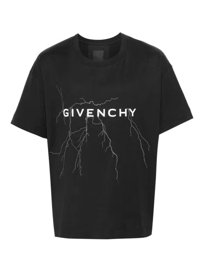 Givenchy Logo Printed T-shirt In Black