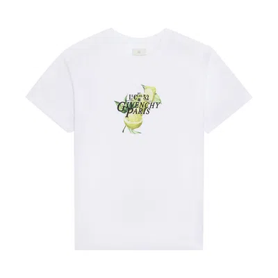 Pre-owned Givenchy Logo Printed T-shirt 'white'