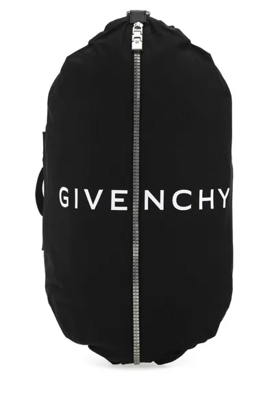 Givenchy Logo Printed Zipped Backpack In Black