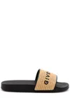 Givenchy Logo-print Open-toe Slides In Brown