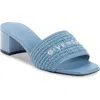 Givenchy '4g' Open Toe Block Heel Sandals In Denim Blue