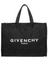 Givenchy Logo Raffia Tote In Black