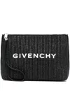 GIVENCHY LOGO RAFIA POUCH