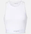 Givenchy Cropped Tank Top In Cotton With Band Clothing