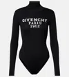 Givenchy High Neck Long Sleeve Bodysuit In Black