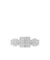 Givenchy 4g Ring In Metal With Crystals In White