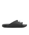 Givenchy Black Polyurethane Sandals Label Slide In Black