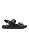 Givenchy Women Leather Sandals With 4g Metal Details In Black