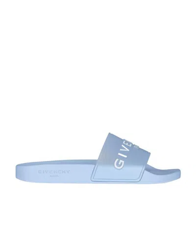 Givenchy Logo Sandals In Blue