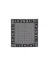Givenchy 4g Monogram Silk Twill Square Scarf In Black