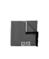 Givenchy Logo-jacquard Wool Scarf In Black