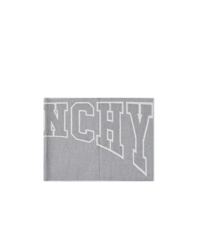 Givenchy Logo Scarf In Gray