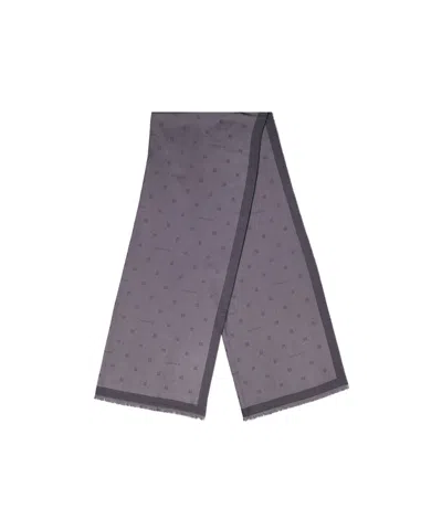Givenchy Logo Scarf In Gray