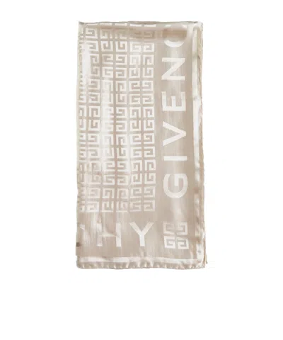 Givenchy Logo Scarf In Nude